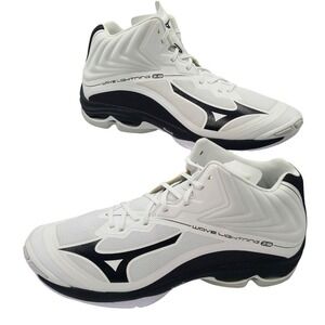 Mizuno Wave Lightning Z6 Mens Size 16 M Mid Volleyball Shoe White Black